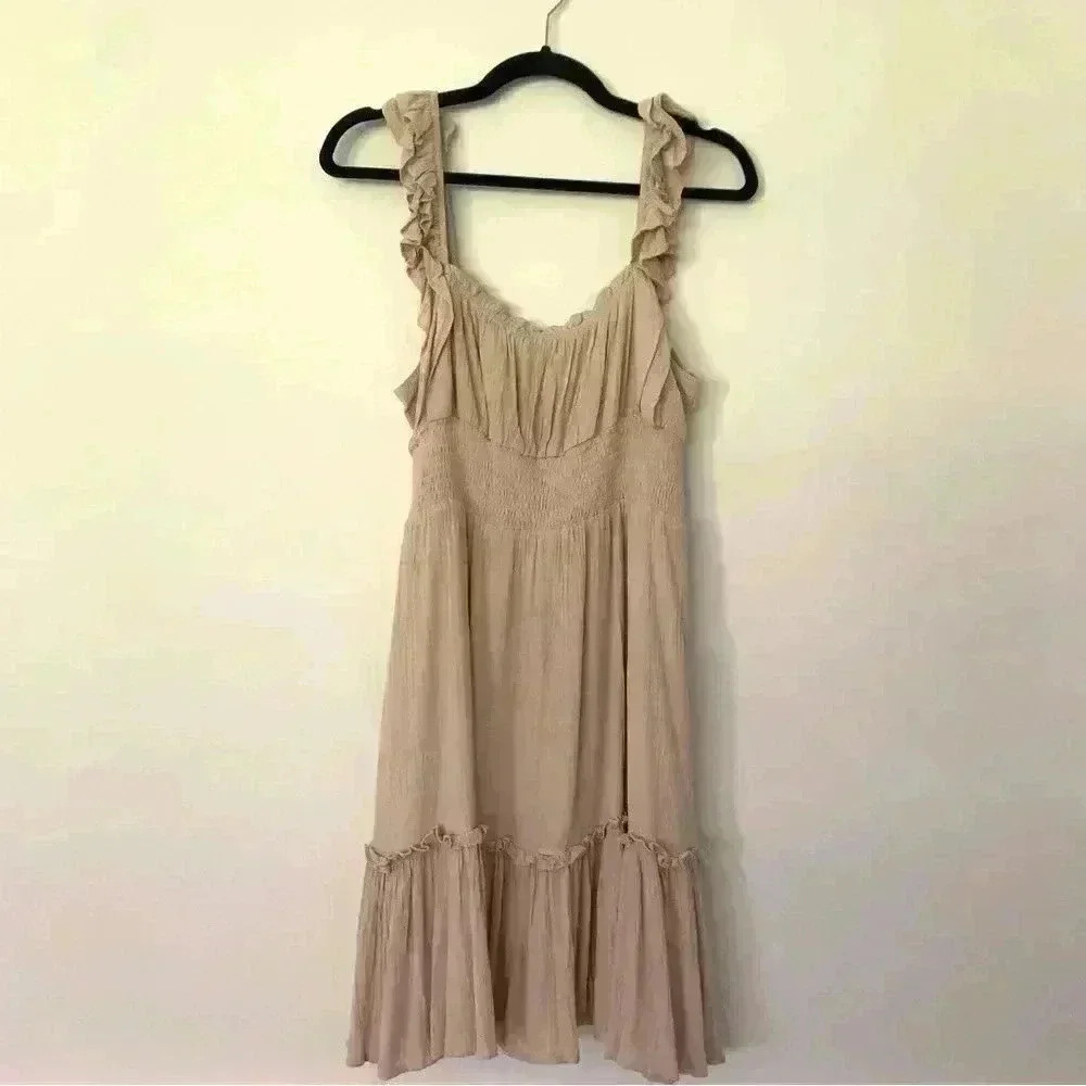 The Post Women's Angie Taupe Flowy Dress Size Large NWOT - Picture 6 of 10